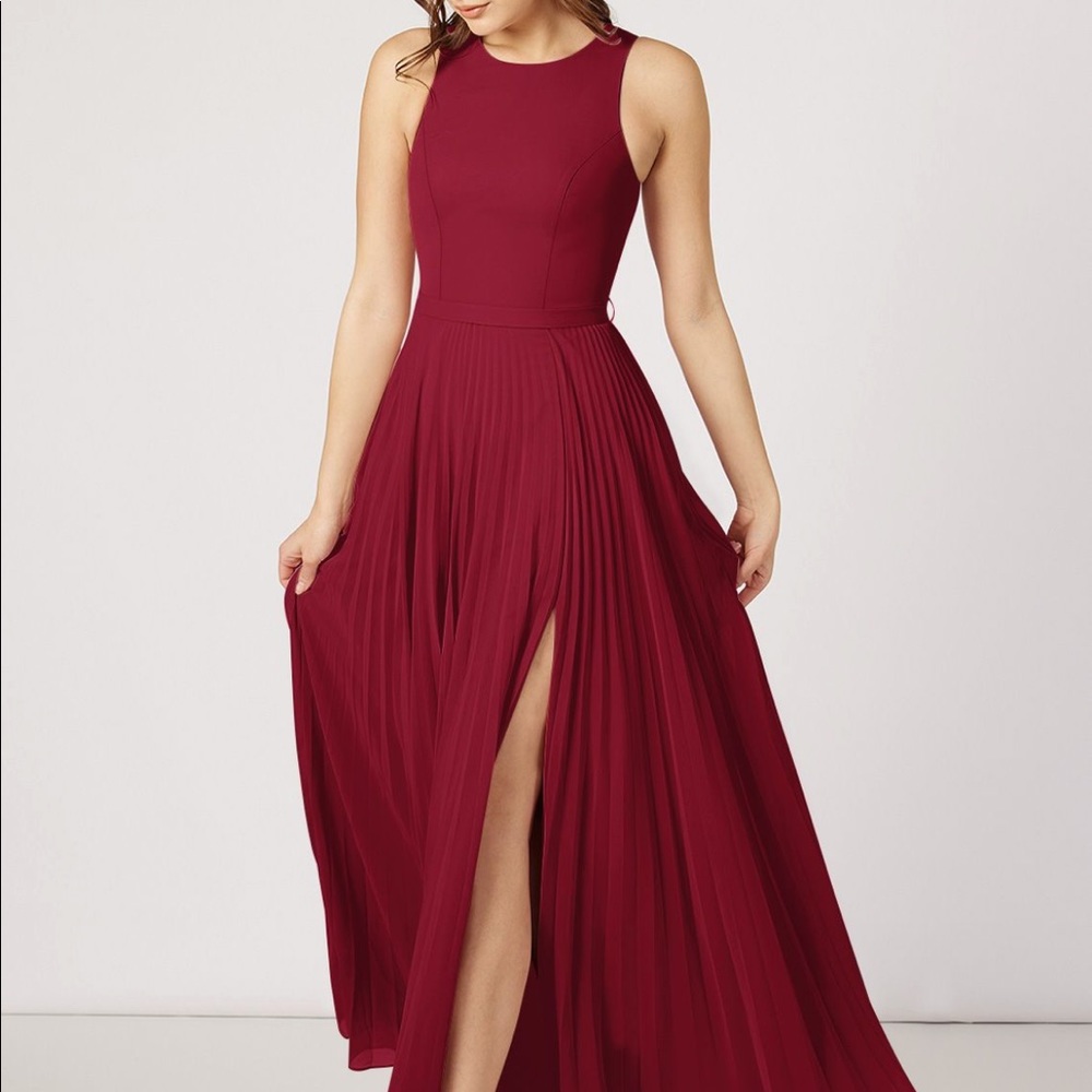 NWT!! Azazie Lindie burgundy bridesmaid dress